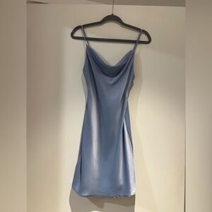 Urban Outfitters Baby Blue Silk Dress